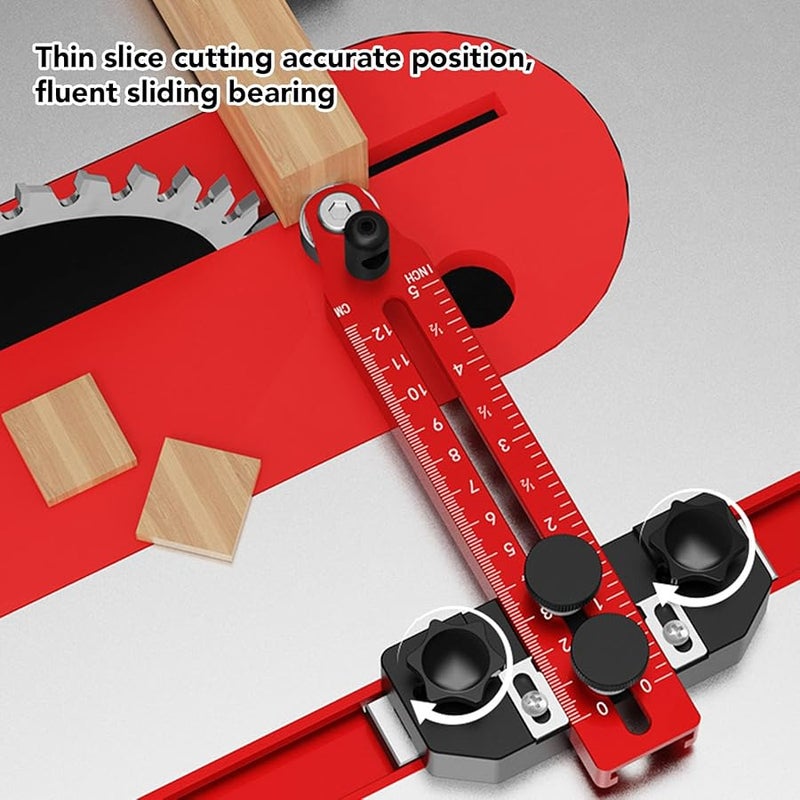 Table Saw Alignment Dial Indicator Jig 0 120mm Range Aluminum Construction - Image 5