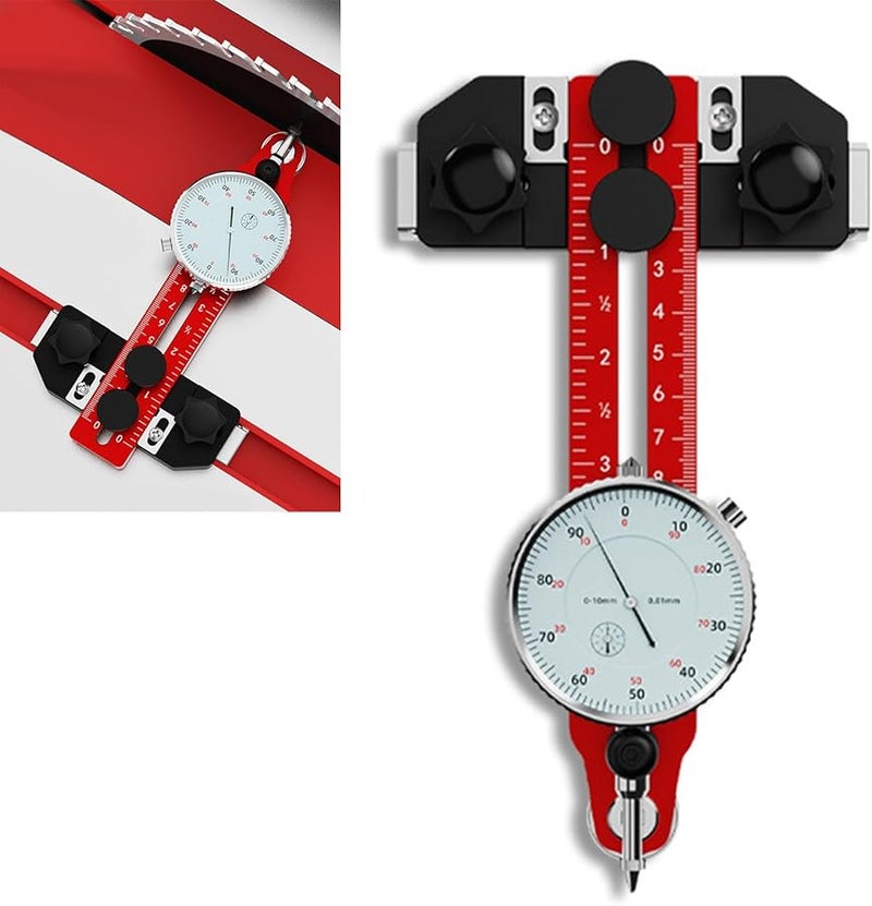 Table Saw Alignment Dial Indicator Jig 0 120mm Range Aluminum Construction - Image 3