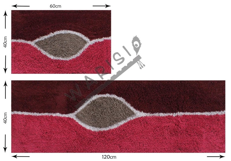 WARISI Cotton Kitchen Doormat| Floor Mat | Door Mat| Anti-Slip, Soft,Washable, Printed, Designer, for Floor, Kitchen, Room Offices (120L X 40W & 60L X 40W Centimetre), Rectangular (Design-8) - Image 2