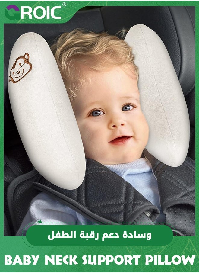 GROIC Baby Headrest,Portable Travel Pillow for Kids,Adjustable Soft Head Neck Support for Car Seats for Newborn, Stroller Safety Pillow, Rest Baby's Head Comfortably  - Image 1