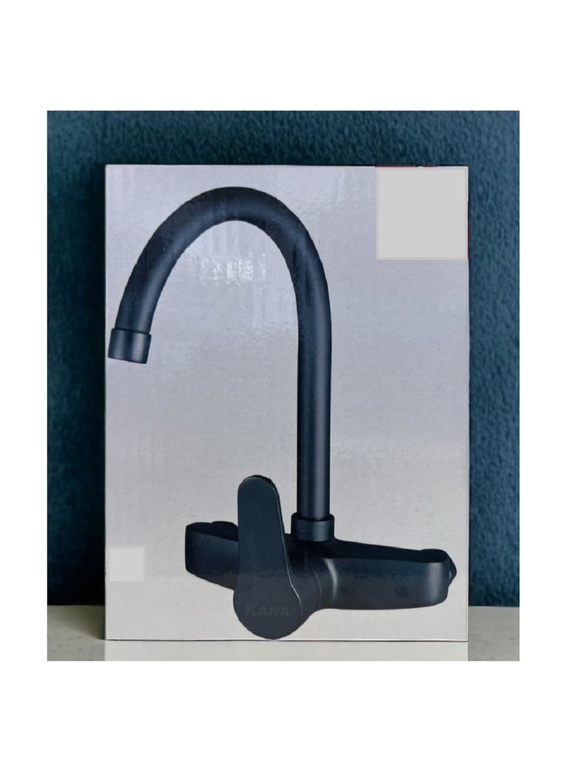 Generic - Wall mounted basin mixer in black - Image 1