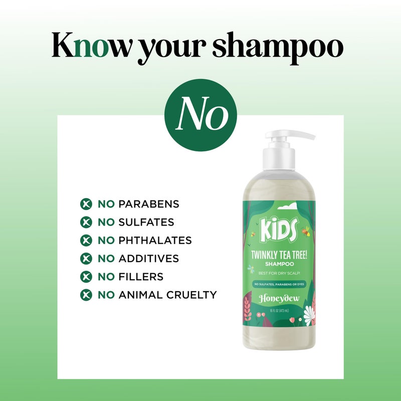 HONEYDEW Cleansing Kids Shampoo for Dry Scalp - Dry Flaky Scalp Care Shampoo for Kids and Hair Build Up Remover with Tea Tree Oil and Rosemary Essential Oils for Hair Care - Cleanser for Build Up - Image 4