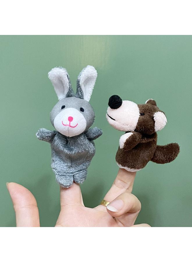 Bluejw 2025 New Cartoon Animal Plush Toy Finger Doll Baby Soothing Finger Doll Panda Rabbit - Image 1