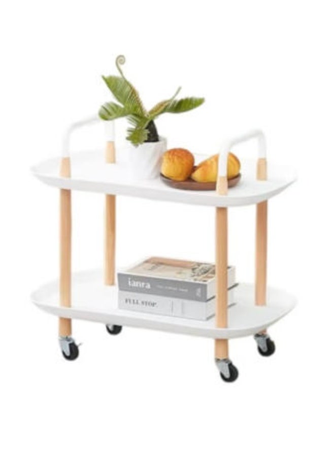 LINGWEI Multipurpose Plastic Serving Trolley with Lockable Wheels - Image 4