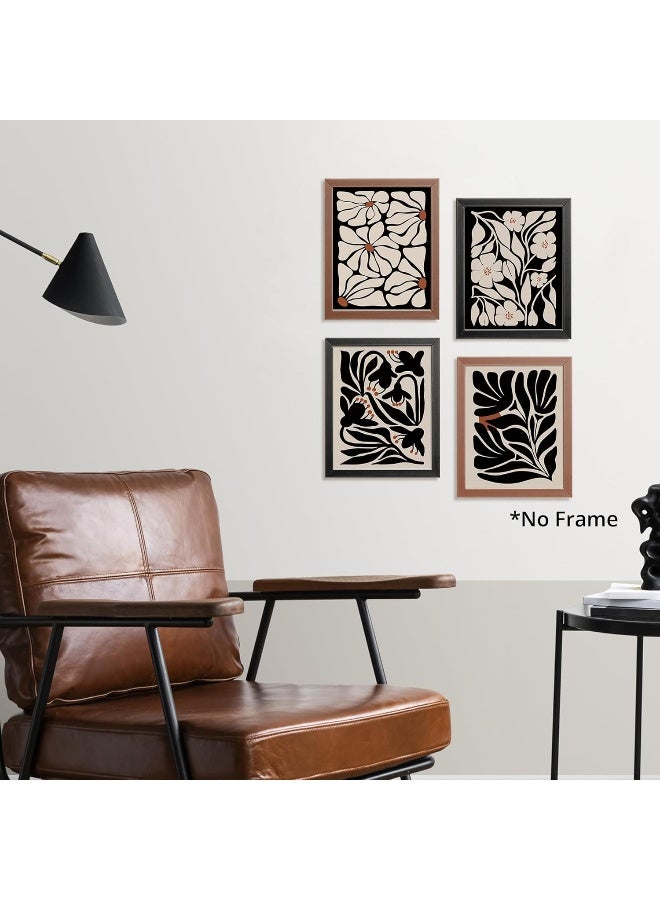 Home Trove Abstract Boho Black Flowers Plant Poster Prints For Home Living Girl Room Dorm Office Decor - Image 3