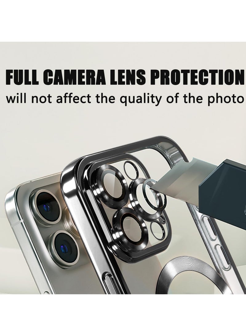 ZIPFORCE for iPhone 16 Pro MagSafe Case with Camera Lens Protector,Full Protection Clear Magnetic Case Compatible with MagSafe Elegant Anti-Scratch Case Cover, Shockproof Bulid-in corner for iPhone 16 Pro Black - Image 4