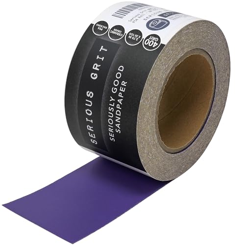 Serious Grit 400 Grit Ceramic Grain PSA Sandpaper Roll - Heavy-Duty Stickyback Adhesive Longboard Sanding Roll - 2.75 Inch x 20 Yard Continuous Sand Paper for Wood, Metal, Autobody, Paint, Air Sanders - Image 1