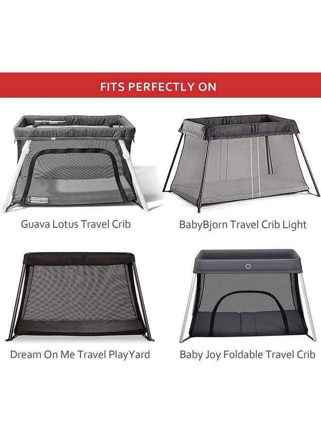 Moonsea - Travel Crib Sheet 100% Organic Cotton Fits Guava Lotus Baby Bjorn Dream On Me Travel Crib Light Playard Ultra Soft Breathable Sheet Unisex Boys & Girls - Image 1