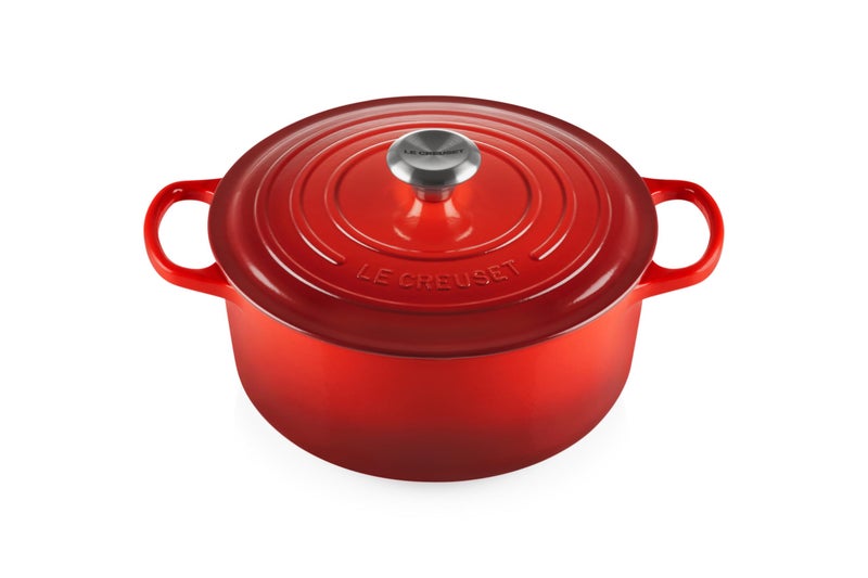 Le Creuset Le Creuset Enameled Cast Iron Signature Round Dutch Oven 55 qt Cerise 