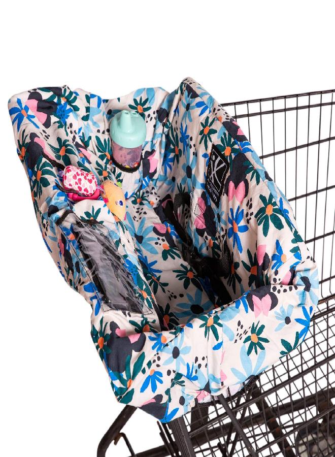 J.L. Childress Disney Baby by J.L. Childress Shopping Cart & High Chair Cover for Baby to Toddler, Minnie Floral  - Image 3