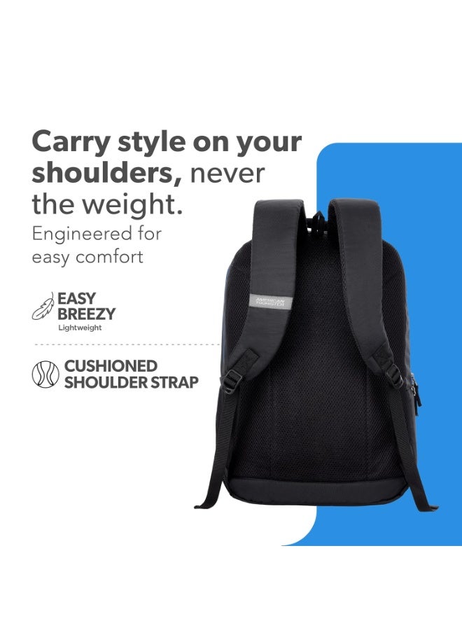 American Tourister Dolph+ 01 Laptop Backpack, 33L & 17" Inch Laptop Compartment, front organiser, bottle holder Backpack Bag For Man And Women, Black - Image 5