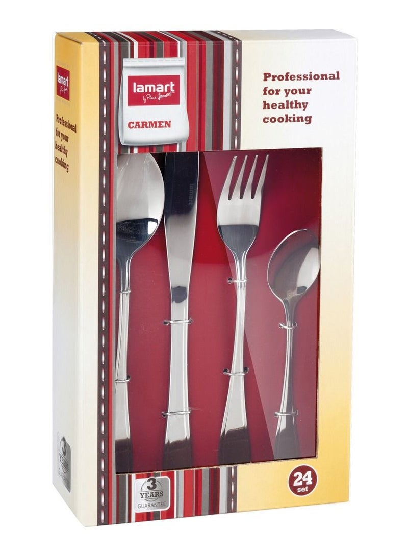 Lamart 24 Pcs Stainless Steel Cutlery Set  - Image 3