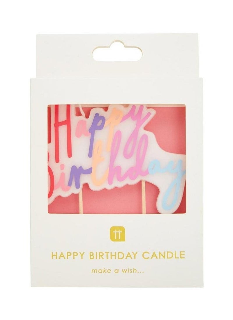 Talking Tables Large Happy Birthday Candle  - Image 4