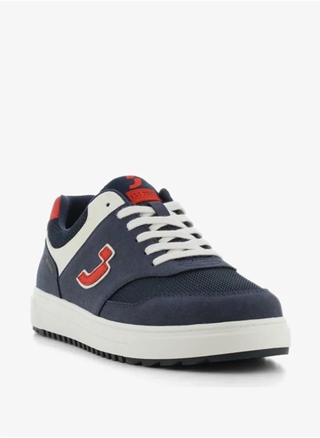 SJ Men's Textured Sneakers with Lace-Up Closure