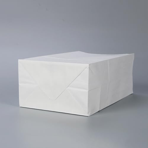 GRANDAN 200 Pack 8 Lb Paper Lunch Bags, Pre-folded 6.1x4x11.8'' Food Grade Recyclable White Kraft Sack Bags for Homemade Food Packing Storage, Bonus Label Seal Stickers - Image 4