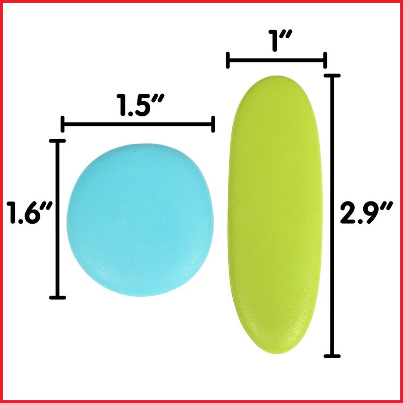 Rainbow Pebbles edxeducation - 13229 Rainbow Pebbles - Junior - Earth Colors - Mini Jar - Ages 18M+ - Sorting and Stacking Stones - Early Math Manipulative for Children - First Counting and Construction Toy - Image 2