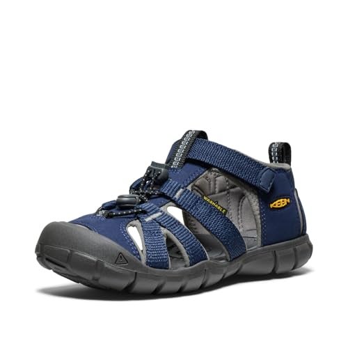 KEEN Unisex-Child Seacamp 2 CNX Closed Toe Sandals, Naval Academy/Drizzle, 1 - Image 1