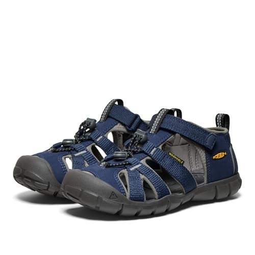 KEEN Unisex-Child Seacamp 2 CNX Closed Toe Sandals, Naval Academy/Drizzle, 1 - Image 4