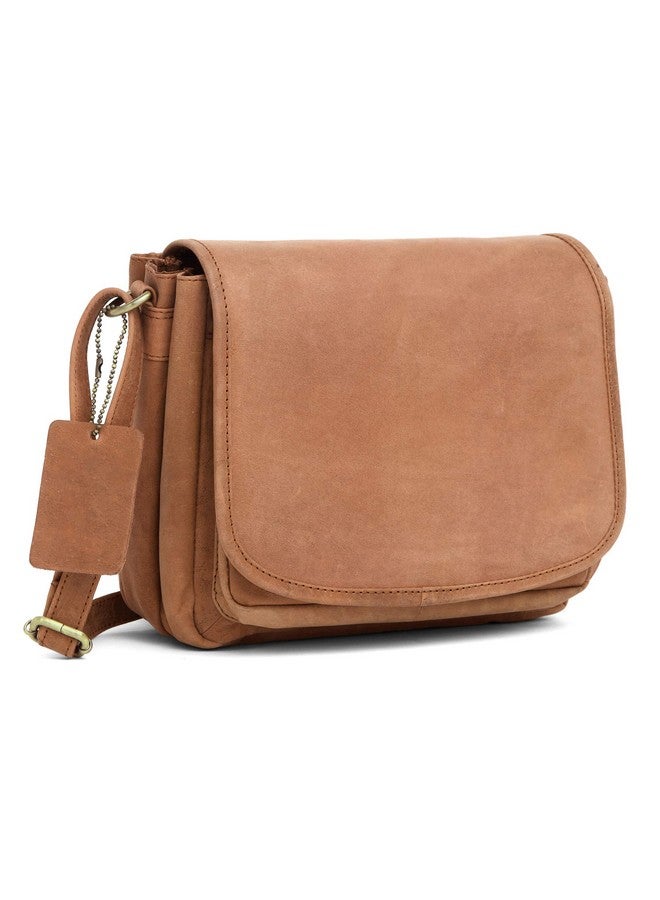 Wildhorn حقائب كروس بودي جلدية عتيقة فاخرة من وايلد هورن مع حزام قابل للتعديل للنساء (بني متآكل) - Image 1