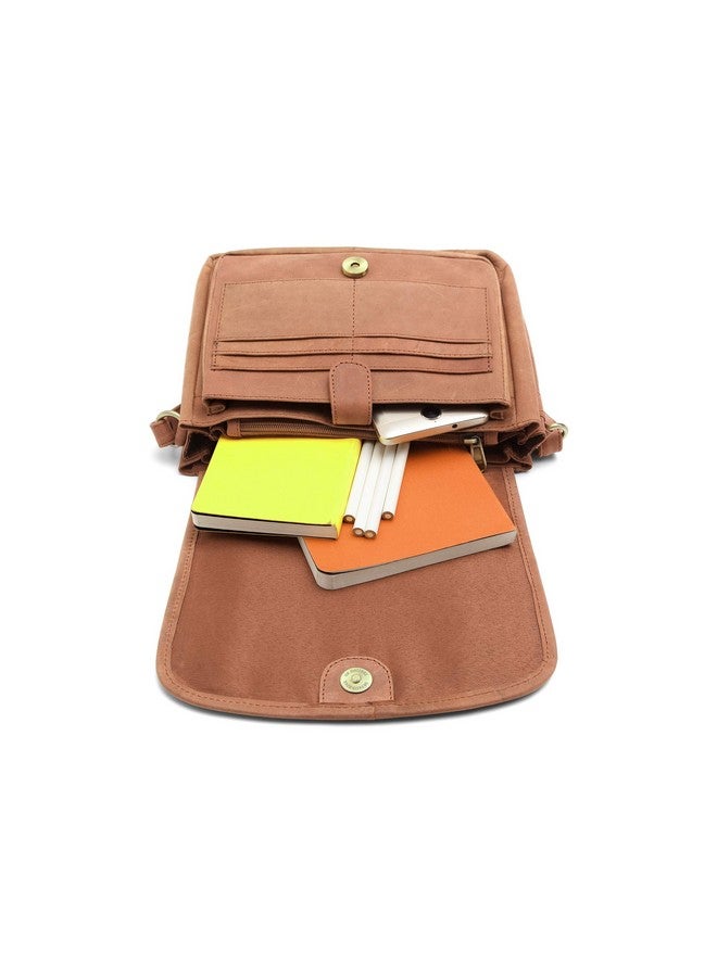 Wildhorn حقائب كروس بودي جلدية عتيقة فاخرة من وايلد هورن مع حزام قابل للتعديل للنساء (بني متآكل) - Image 3