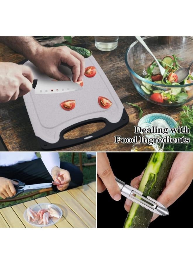 11 قطعة المحمولة الفولاذ المقاوم للصدأ نزهة مجموعة أدوات الشواية مع حقيبة حمل في الهواء الطلق شواء طقم حلل استانلس ستيل نزهة التخييم أدوات المطبخ - Image 3