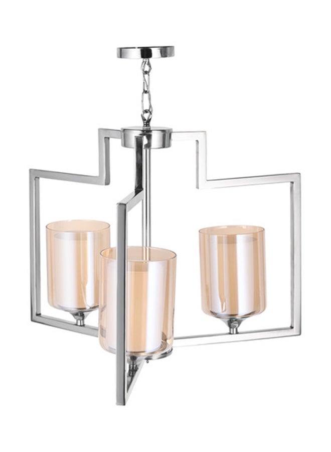 El Rawda Lighting Eimilia Stainless Chandelier | Modern Chandelier | Material: Stainless Steel | Color: Chrome | Size: 53x50 cm