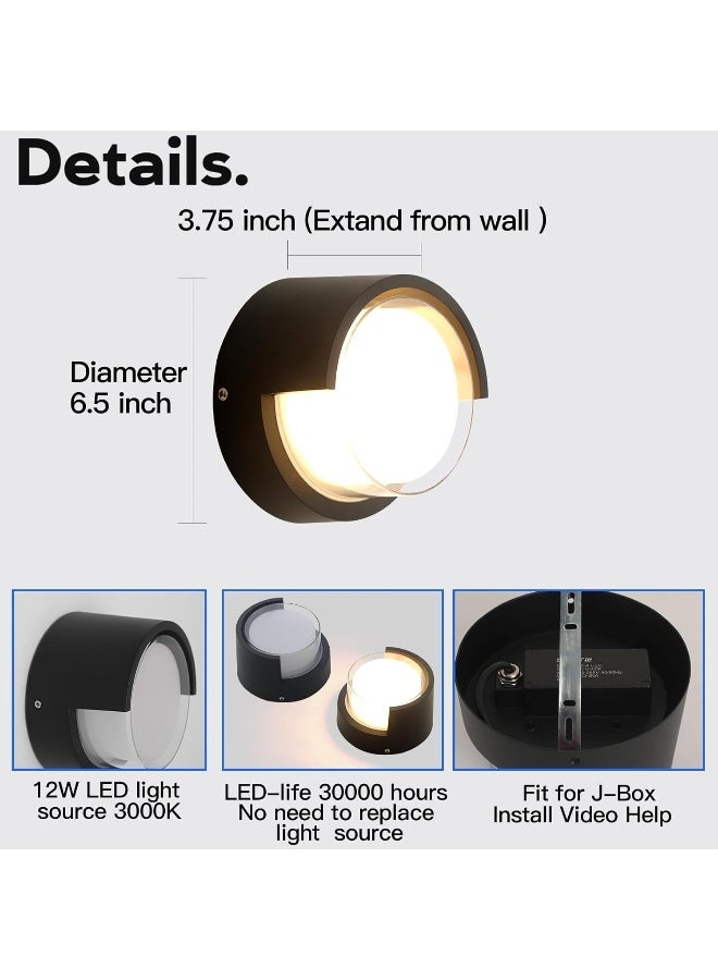 Outdoor Wall Sconces Lights Waterproof, Aluminum Glass Ip44 Waterproof, Exterior Wall Sconce For Indoor, Front Door, Patio, Hallway, Porch, Garden, Garage, Post, Garden Light Wall. - Image 2