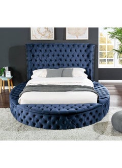 Luisa Circular Upholstery Queen Size Bed 160 x 200 with 3 storages by R2R Furniture - pzsku/Z501312495726BB3FC766Z/45/_/1677243609/84730d23-283f-443b-b2d7-5a4efaf68f0f