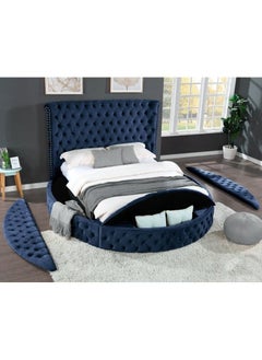 Luisa Circular Upholstery Queen Size Bed 160 x 200 with 3 storages by R2R Furniture - pzsku/Z501312495726BB3FC766Z/45/_/1677243609/bd18f055-dc6e-4485-b955-765c486f9288