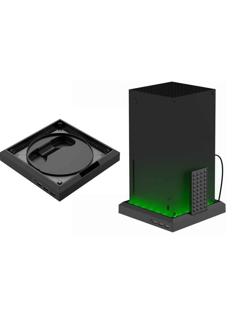 Game Console Charging Base, RGB Colorful Light Organization, Compatible with Xbox, Series X/S Black, Charging Station Dock, Safe Gamepad Console Charging Dock Charging Base with RGB LED Light - Image 2