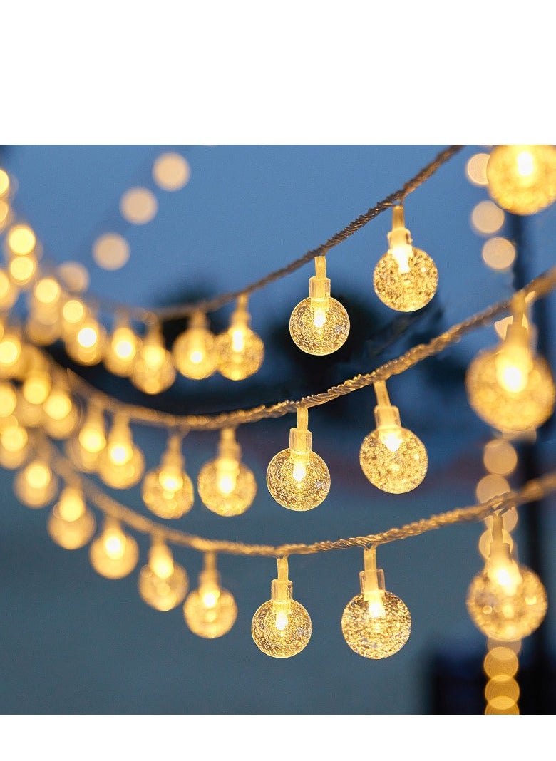 Oasis Casa 3M 20 LED Warm White Bubble Globe String Lights – Battery Operated (2xAA), Steady On, 2.3CM Big Crystal Balls for Bedroom, Party, Wedding, Holiday Decor (Indoor Use)  - Image 1