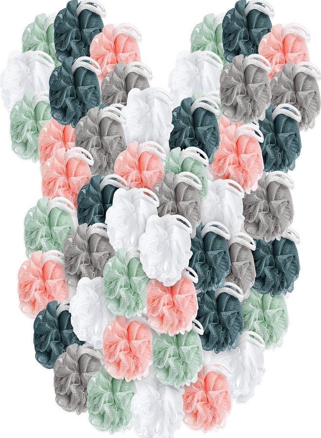 Raiten 100 Pieces Bath Sponge Shower Loofahs Bulk 30g Soft Net Body Scrubber Sponge Ball Exfoliating Body Shower Pouf Bath Scrunchies for Men and Women (Regular Color) - Image 1