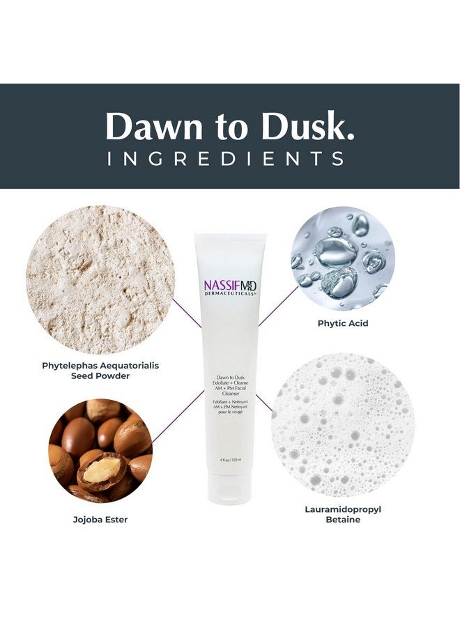 ناصيف أم دي منظف الوجه الرغوي من NassifMD Dawn to Dusk، غسول نباتي للوجه للنساء، منظف زيتي للوجه، منظف لطيف للوجه، كريم منظف، غسول طبيعي للوجه للبشرة الجافة، غسول مرطب للوجه - Image 4
