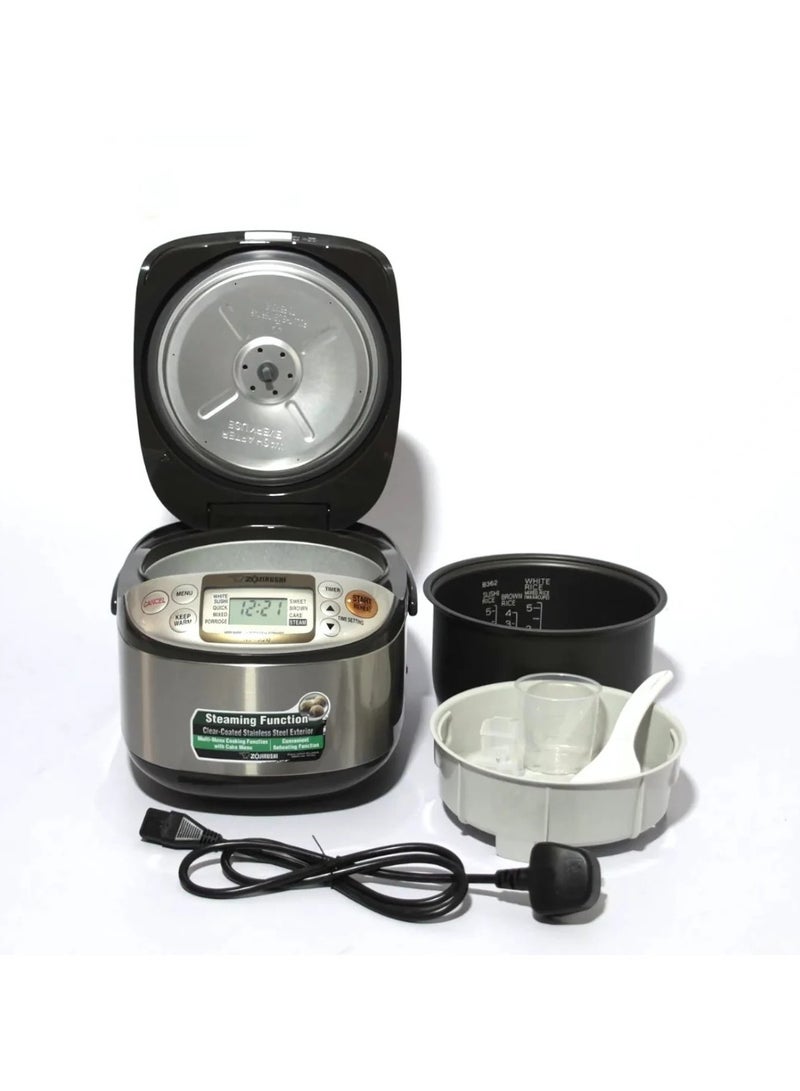 زوجيروشي جهاز طهي الأرز الإلكتروني / مدفئ 1.8 لتر ، بني غير قابل للصدأ - Image 3