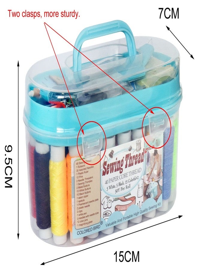 colored bird Sewing kit Polyester Thread(Blue S) - Image 2