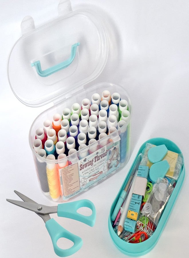 colored bird Sewing kit Polyester Thread(Blue S) - Image 3
