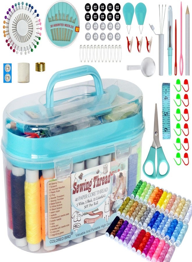 colored bird Sewing kit Polyester Thread(Blue S) - Image 1
