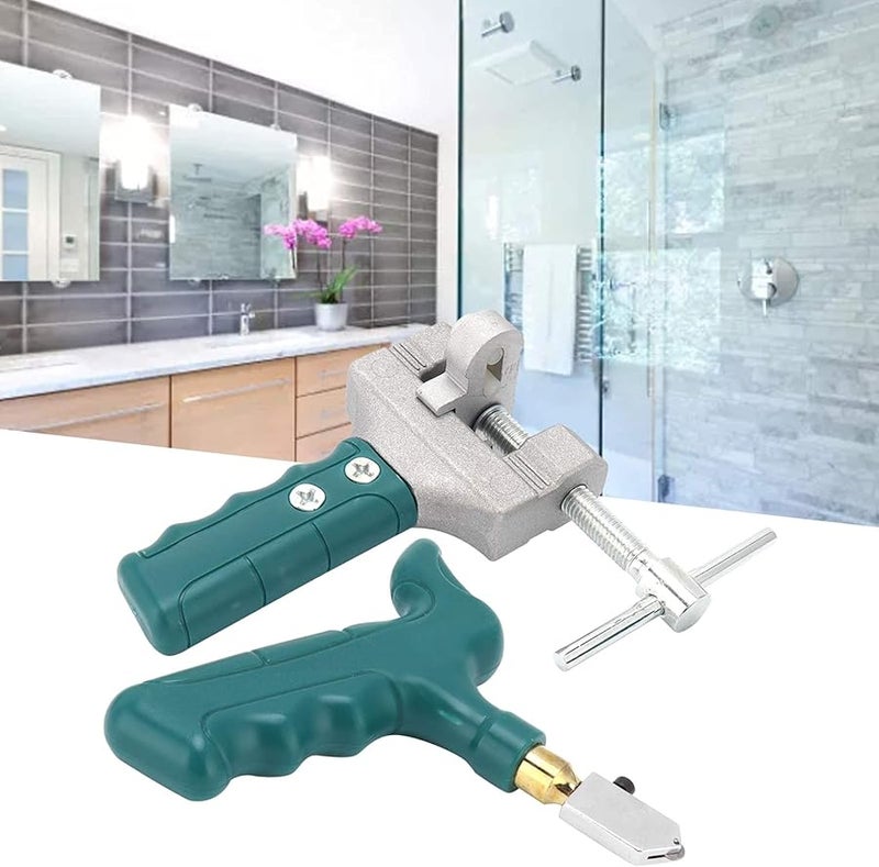 Manual Tile Cutter Kit with Crushing Pliers for Ceramic Glass Wall Veneer Tiles - Image 4