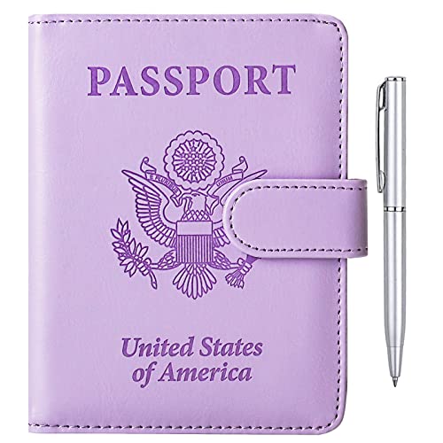 TIGARI Passport Holder for Travel Women Men, PU Leather Waterproof RFID Wallet Cover Case Sleeve, Valentines Day Gifts, Vacation Plane Cruise Travel Document Organizer Essentials - Image 1