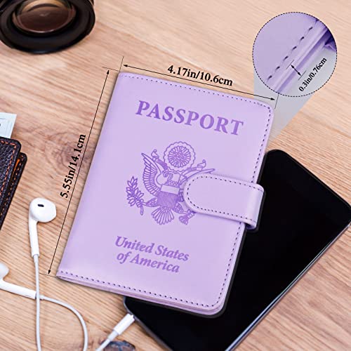 TIGARI Passport Holder for Travel Women Men, PU Leather Waterproof RFID Wallet Cover Case Sleeve, Valentines Day Gifts, Vacation Plane Cruise Travel Document Organizer Essentials - Image 5