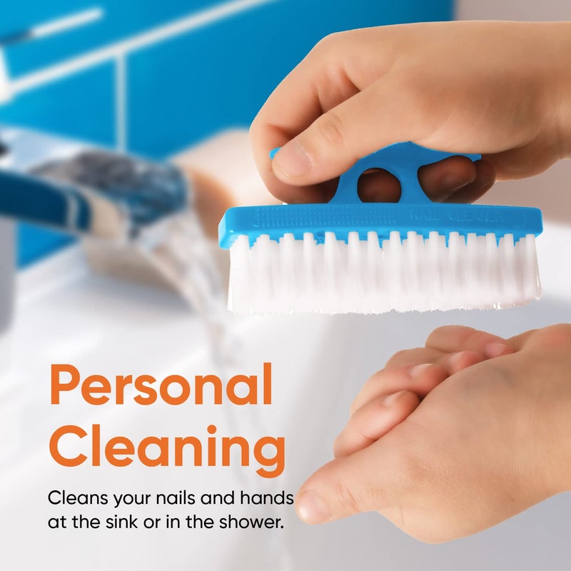 Superio Nail Brush for Cleaning Fingernails Toe  Foot  AllPurpose Stiff Scrub Brush  Blue - Image 5