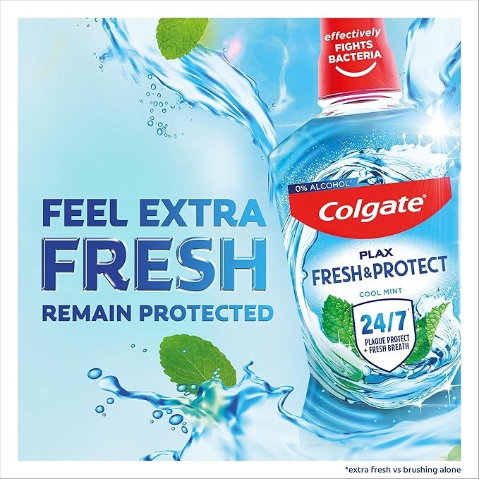 Colgate غسول فم كولجيت بلاكس بالنعناع البارد خالي من الكحول 1 لتر - Image 3