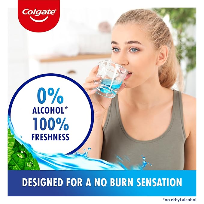 Colgate غسول فم كولجيت بلاكس بالنعناع البارد خالي من الكحول 1 لتر - Image 2
