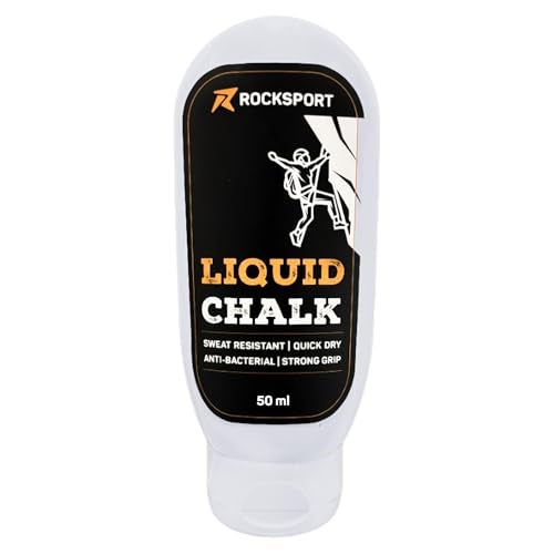 Rocksport Liquid Chalk for Gym, Weightlifting & Climbing – Quick Drying Lifting Chalk | Gym Powder for Grip | Non-Messy Chalk for Gym, Fitness, Crossfit & Calisthenics | 50 ML - Image 1