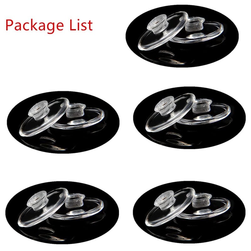 Sugra Eyeglasses Nose Pads,5 Pairs Push-in Glasses Nosepads,13mm Soft Silicone Nose Pieces/Nose Guards Replacement for Silhouette Frame/Marchon Air Frames/Rimless Eyewear Frame - Image 5