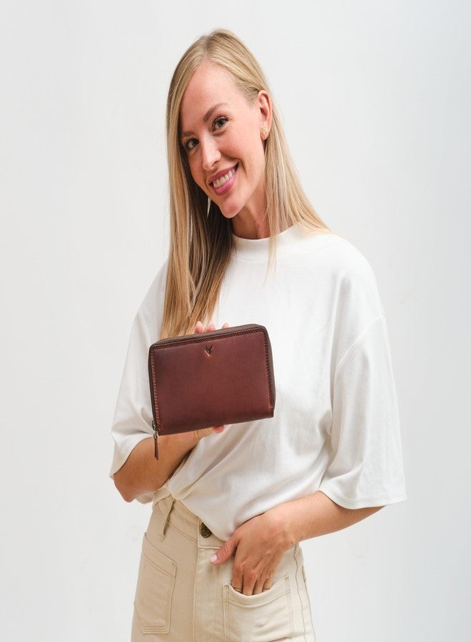 Lavalen Leather RFID Wallet Women – Modern RFID Womens Wallet- Big Multiple Compartments – Credit Card Holder – Handcrafted Genuine Leather -Carteras de Mujer Piel. - Image 5