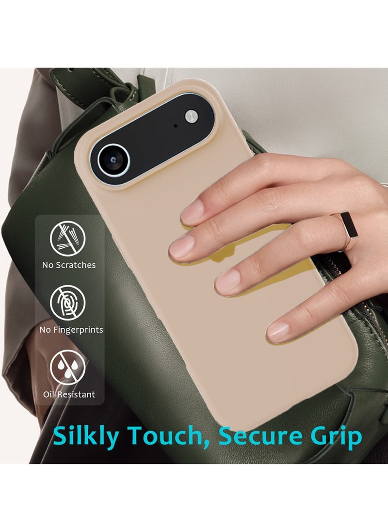 Wtech Apple iPhone Air 5G 2025 Luxury Premium Quality Liquid Silicone Case Cover (MCRPSN) - Desert Sand - Image 2