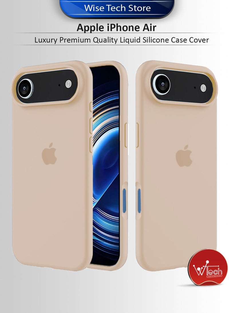 Wtech Apple iPhone Air 5G 2025 Luxury Premium Quality Liquid Silicone Case Cover (MCRPSN) - Desert Sand - Image 1
