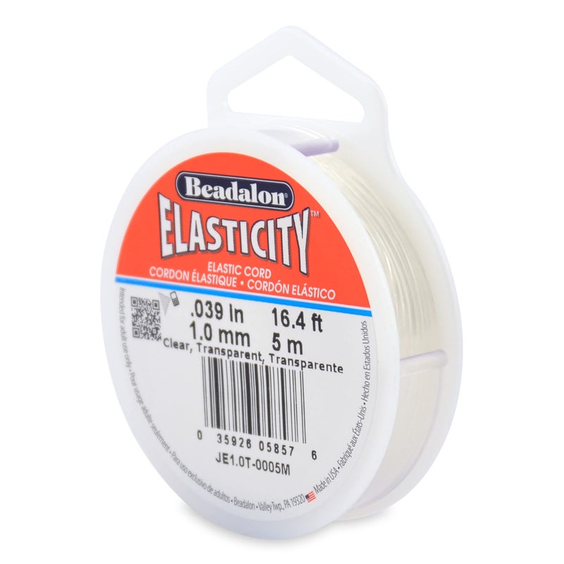 Beadalon Elasticity Stretch Cord 10 mm Clear 5 m