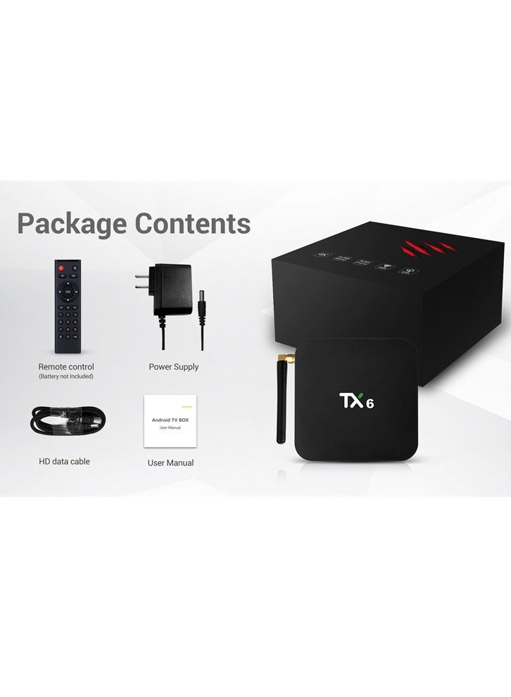 TX6 4K Smart TV Box Android TV Box with Quad core 2.4G/5G Dual Wifi  BT 4.1 - Image 5